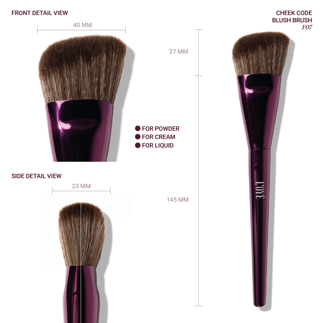 De cheat code voor perfect flushed cheeks. Cheek Code volgt je jukbeenderen met z’n schuine, taps toelopende vorm en geeft meteen een smooth, lifted finish. De medium-dichte, ultra flexibele haren blenden je blush moeiteloos uit zónder je foundation te verplaatsen. Van subtiel tot statement: jij bepaalt, Cheek Code maakt het naadloos.