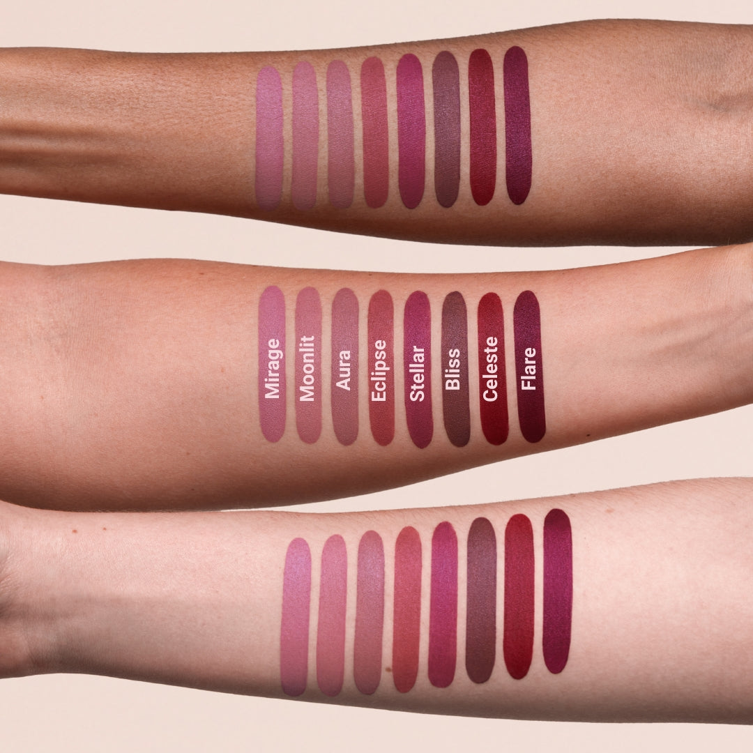 Nieuw van L'OYÉ Cosmetics: Ethereal Touch Lipsticks in 8 prachtige, demi-matte tinten.